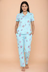 Zivame Farm Lore Knit Cotton Pyjama Set - Gilf Stream — thumbnail 2